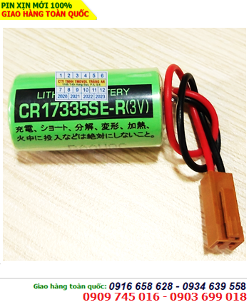 Pin nuôi nguồn Sanyo CR17335SE-R Lithium 3V 2/3A 1800mAh (zắc nâu) chính hãng Made in Japan